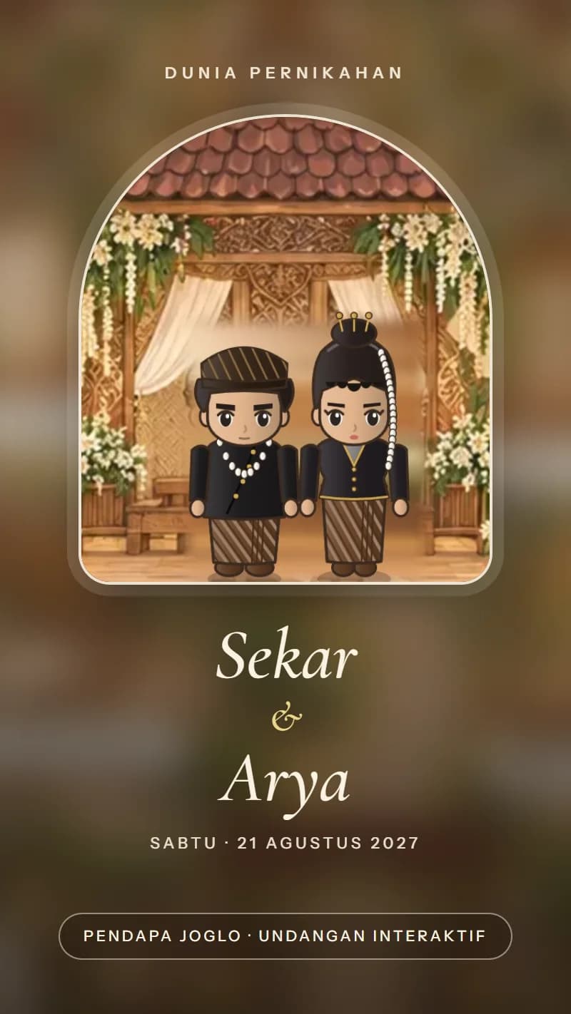 Sampul undangan tema Joglo