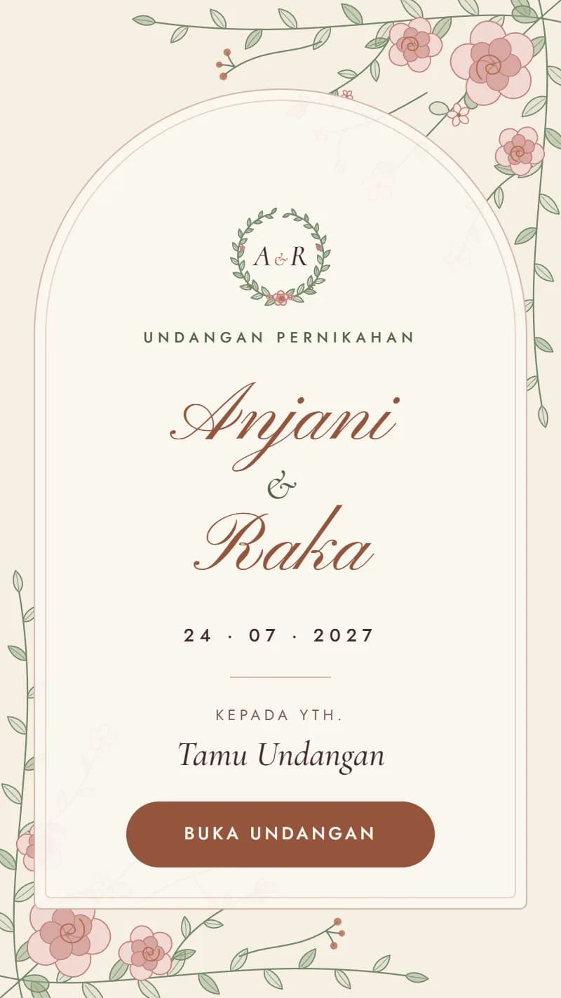 Sampul undangan tema Rengganis