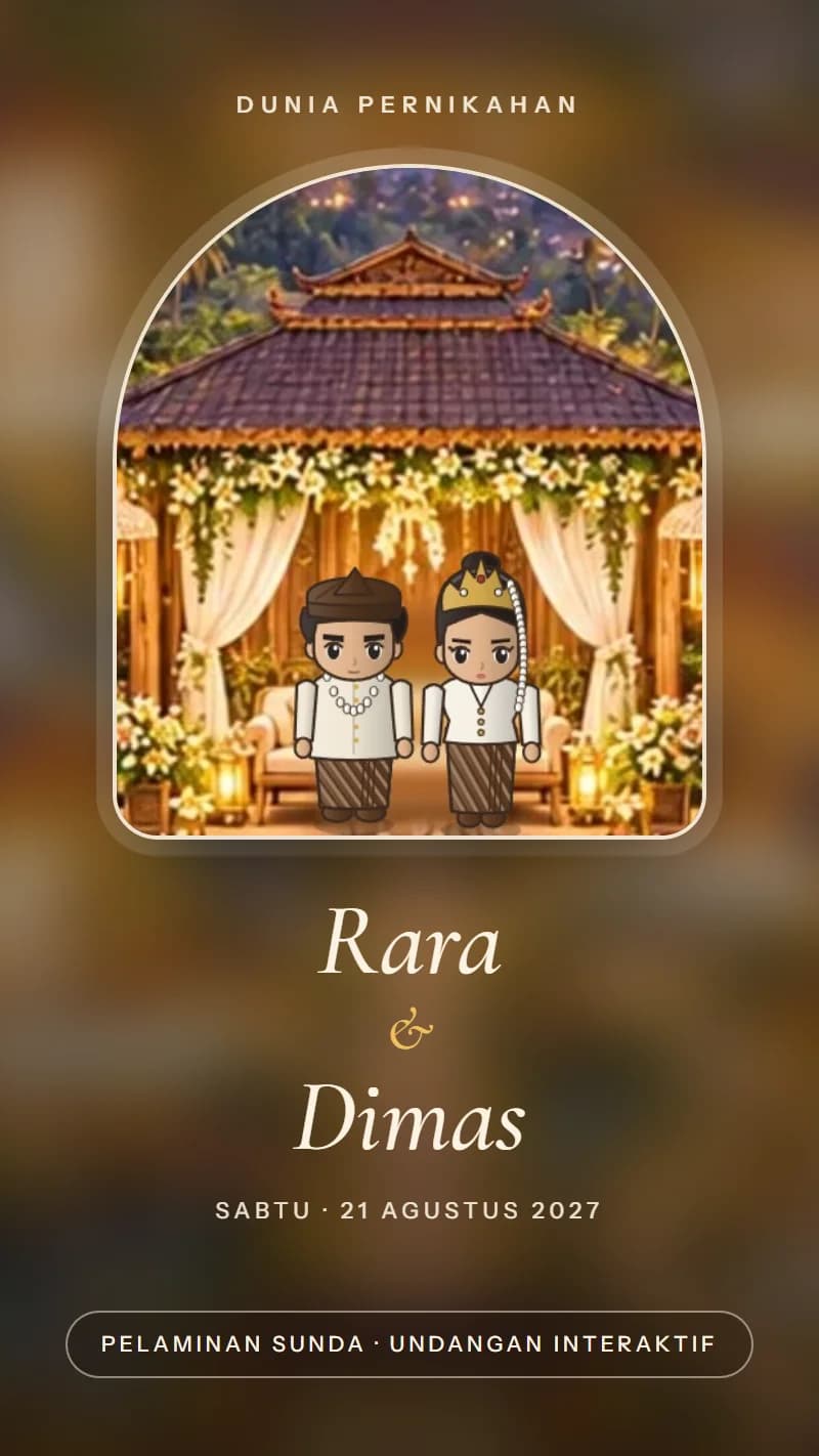 Sampul undangan tema Sunda Lentera